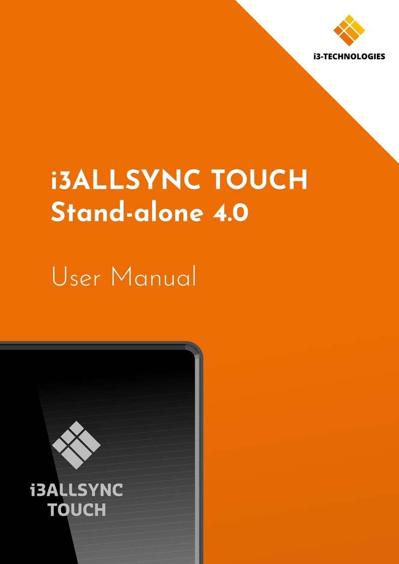 i3-TECHNOLOGIES i3ALLSYNC Touch Stand-alone 4.0 user manual