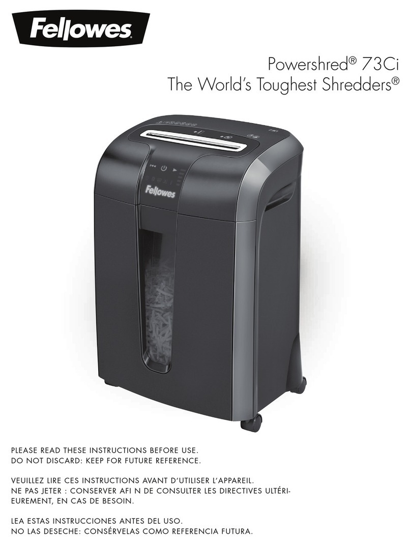 Fellowes POWERSHRED 73Ci User manual