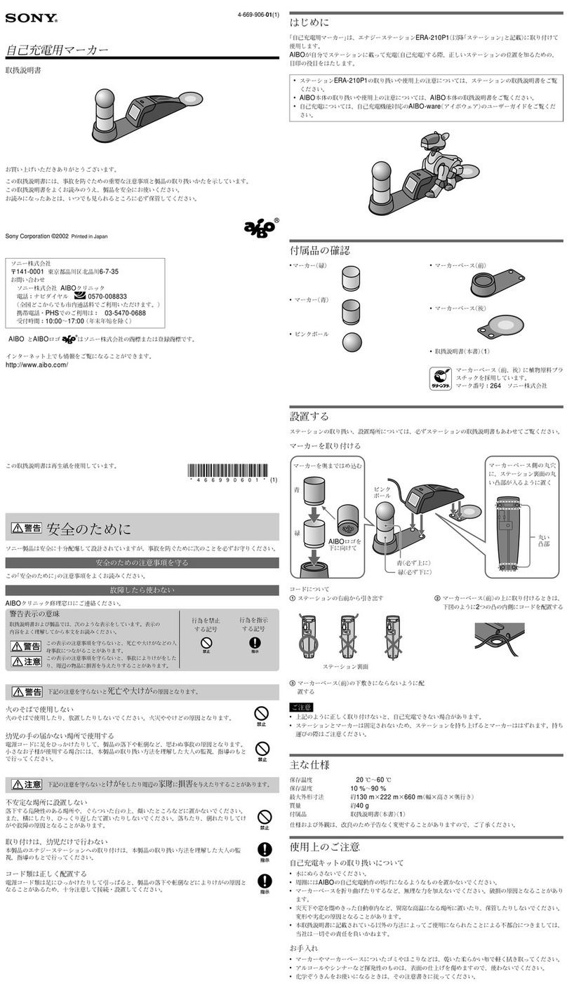 Sony ERS-210 AIBO Dancer User manual