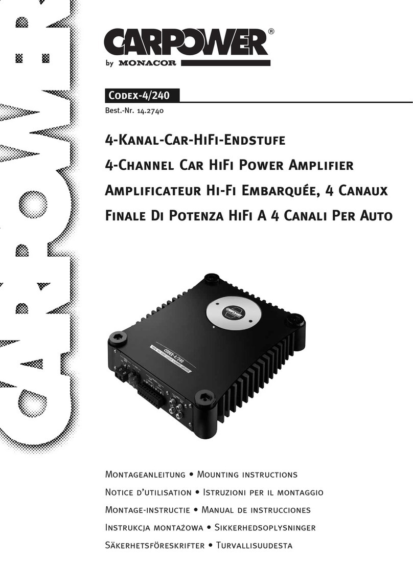 Monacor Carpower Codex-4/240 Mounting instructions Monacor Carpower Codex-4/240 Mounting instructions