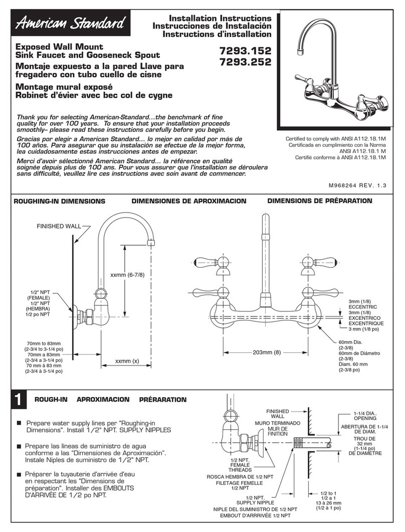 American Standard 7293.152 installation instructions