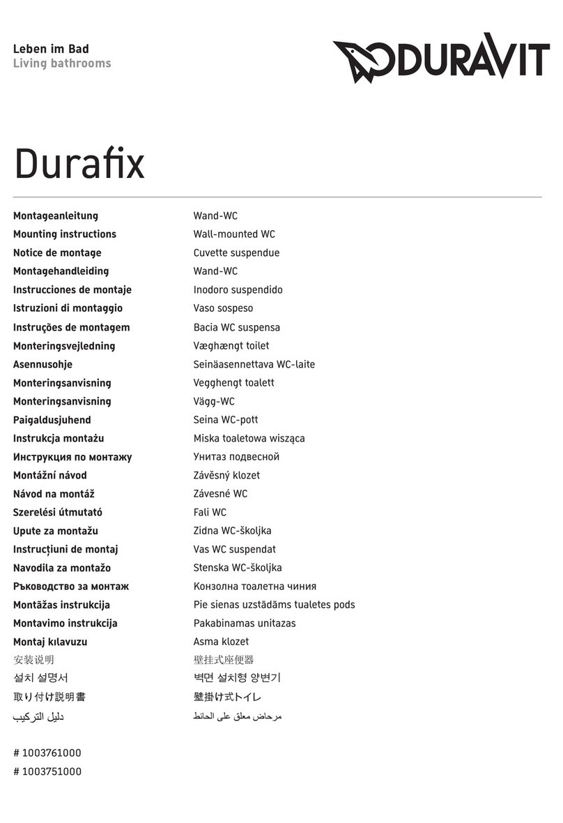DURAVIT Durafix 1003761000 Mounting instructions
