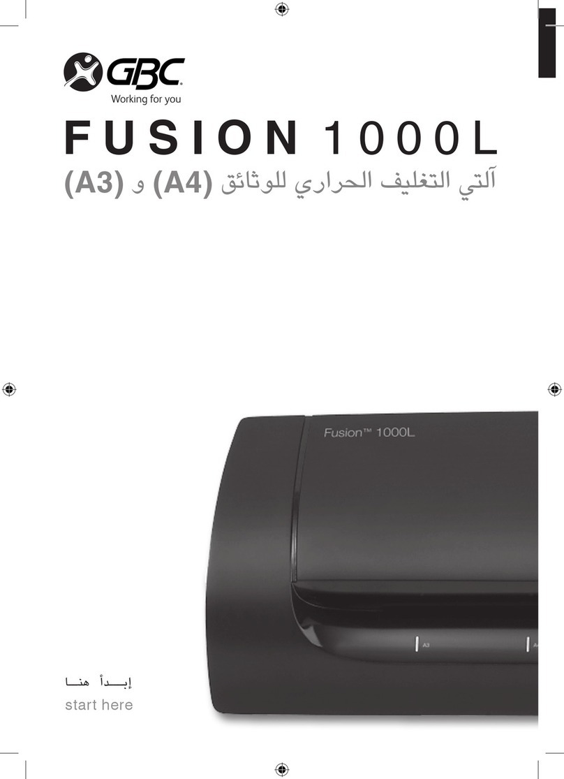 GBC FUSION 1000L User manual