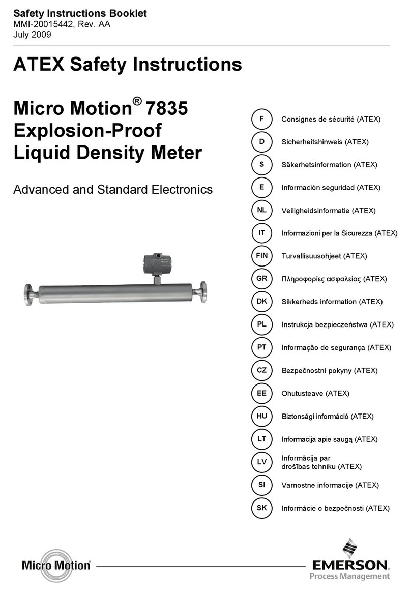 Emerson Micro Motion 7835 User manual
