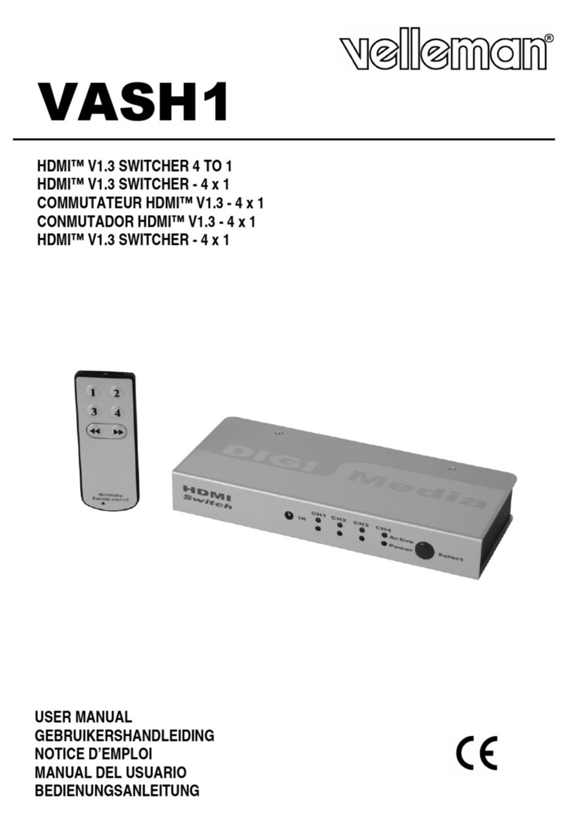 Velleman VASH1 User manual