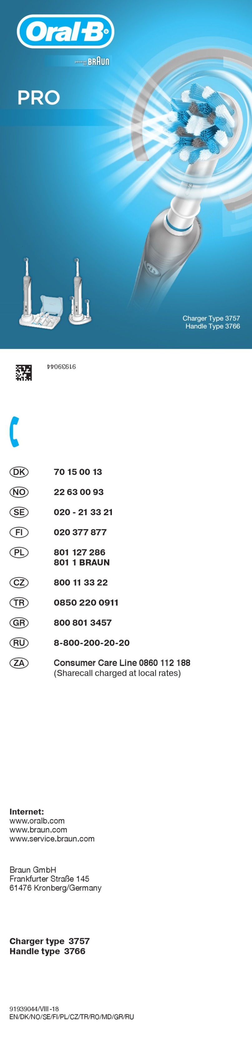 Braun Oral B Pro User manual