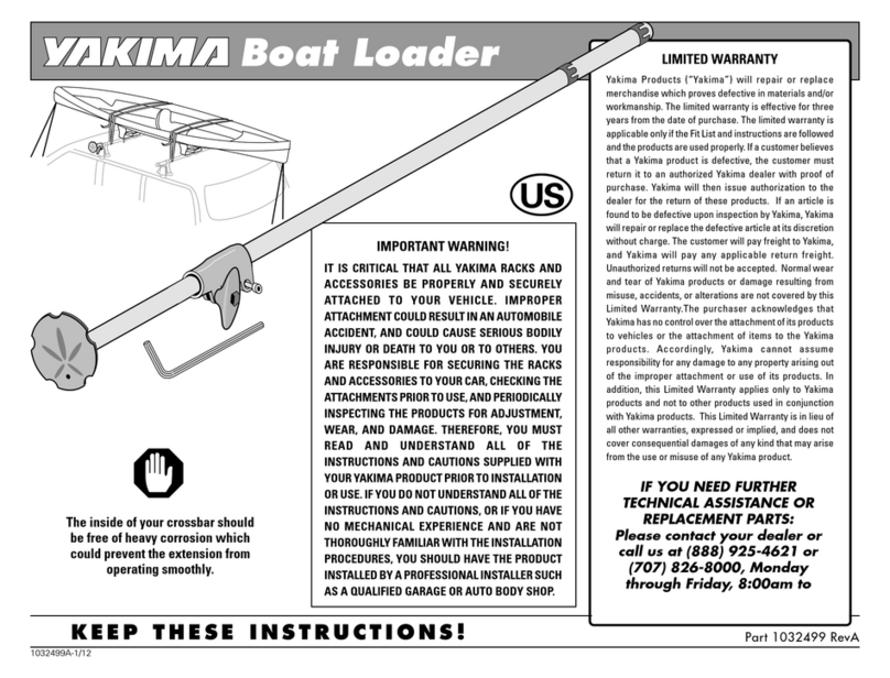 Yakima Boat Loader User manual