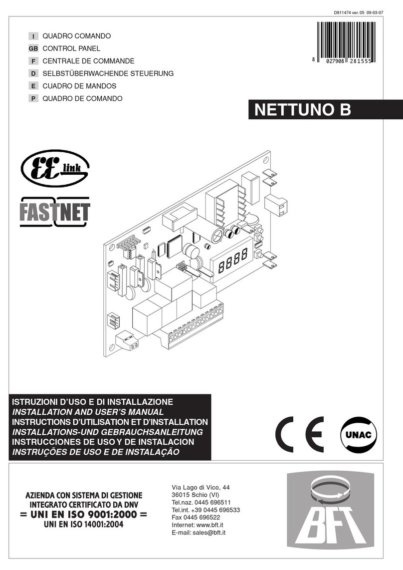 BFT NETTUNO B User manual BFT NETTUNO B User manual