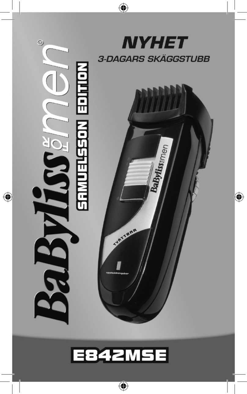 BaByliss for MEN E842MSE manual