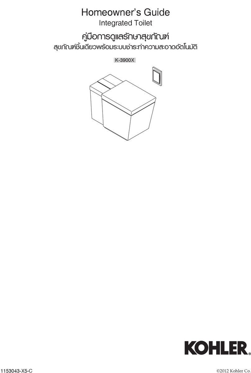 Kohler K-3900X Assembly instructions
