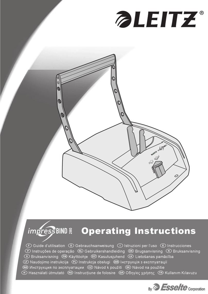 Esselte LEITZ impressBIND 280 operating instructions