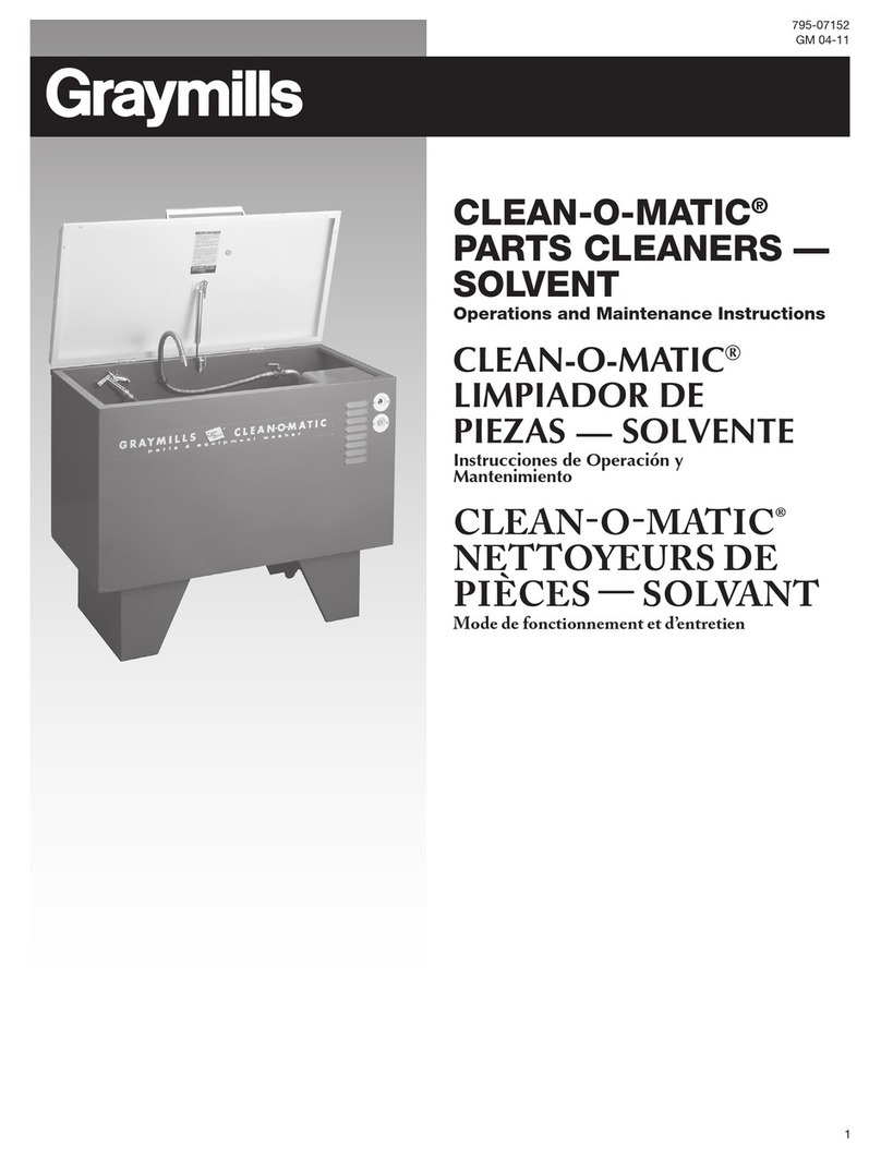 Graymills Clean-O-MatiC Series Operation and maintenance instructions