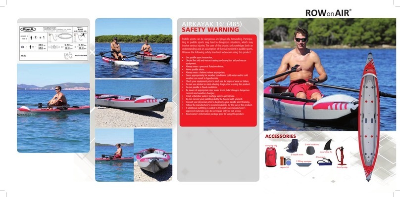 Rona ROWonAIR AIRKAYAK 16' quick start guide