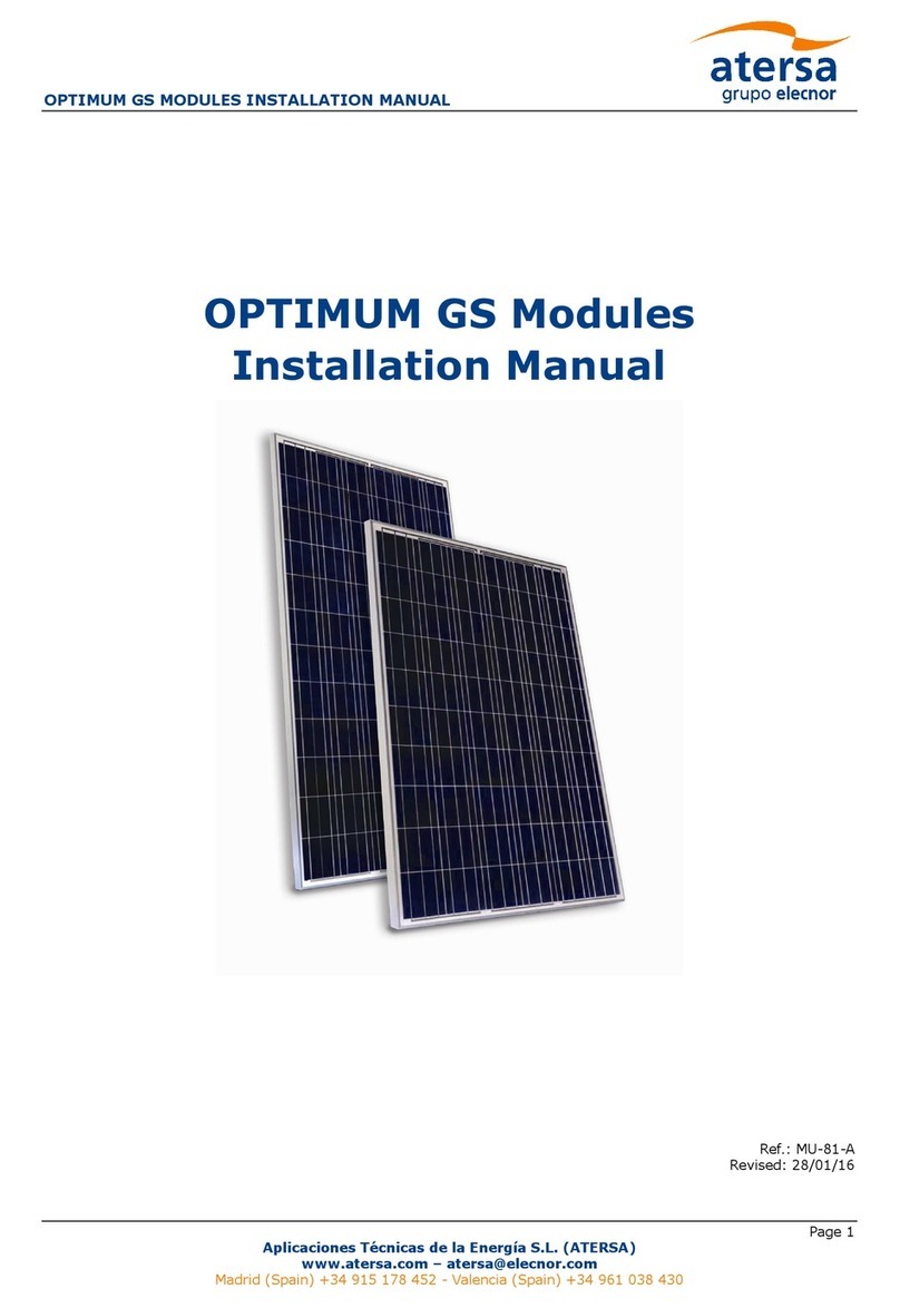 atersa OPTIMUM A-290P GS installation manual