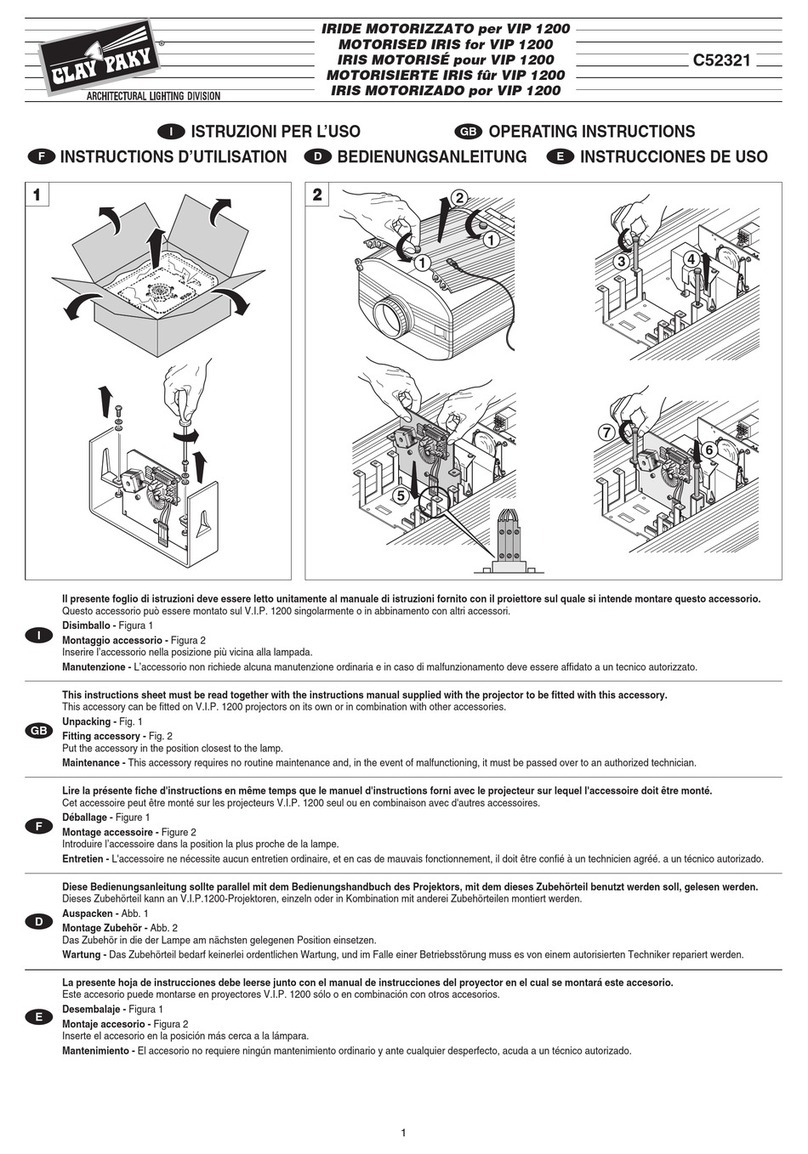 Claypaky C52321 User manual