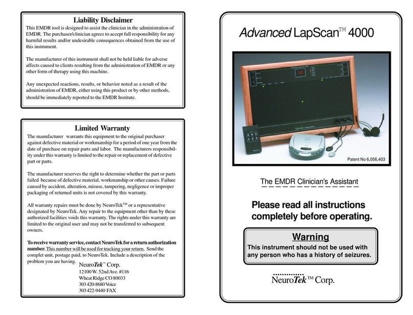 NeuroTek Advanced LapScan 4000 operating instructions NeuroTek Advanced LapScan 4000 operating instructions