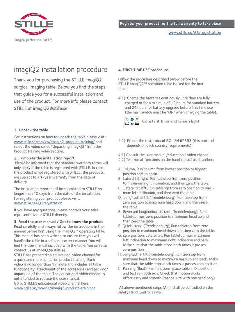 STILLE imagiQ2 Operating and maintenance manual