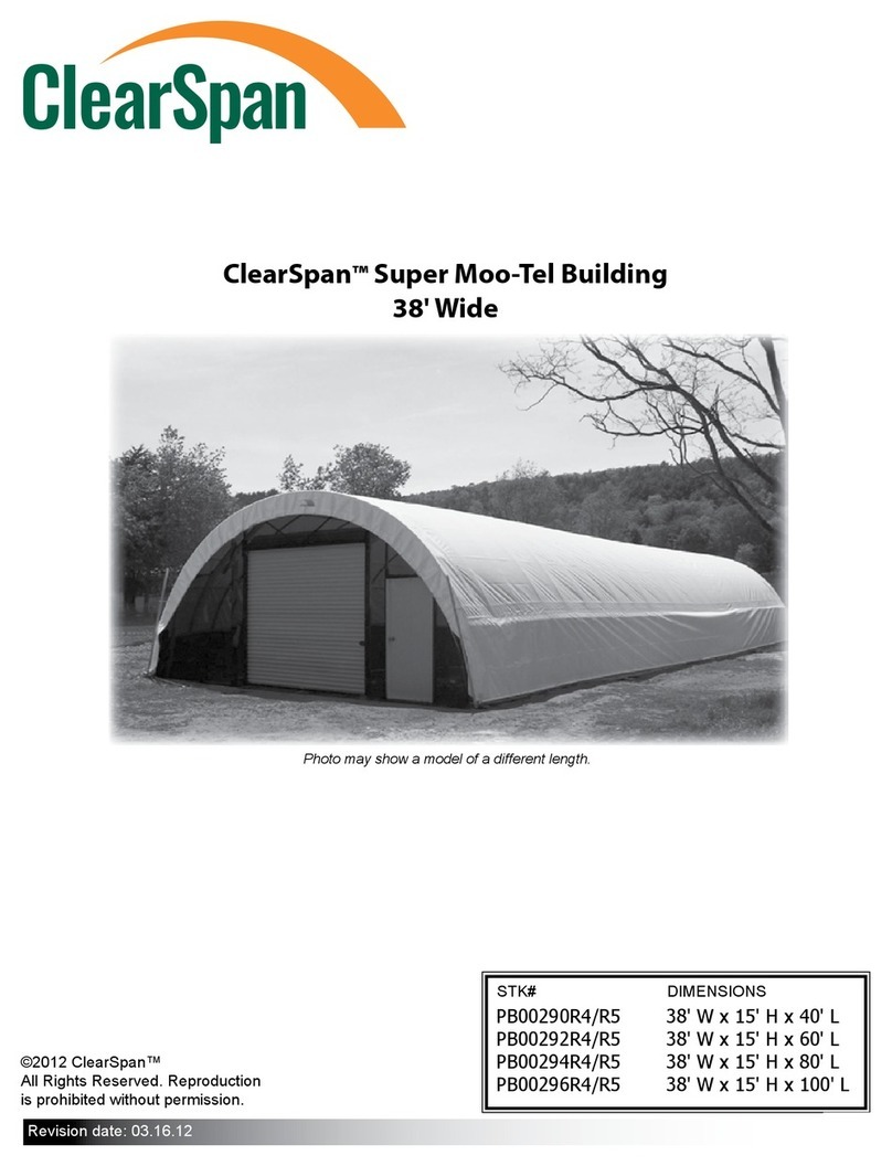 ClearSpan Super Moo-Tel Building 38' Wide Assembly manual