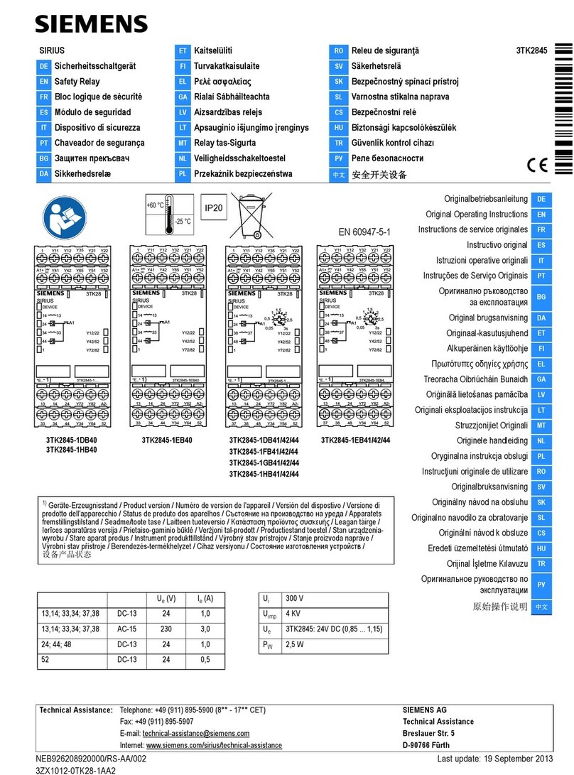 Siemens SIRIUS Series Original operating instructions