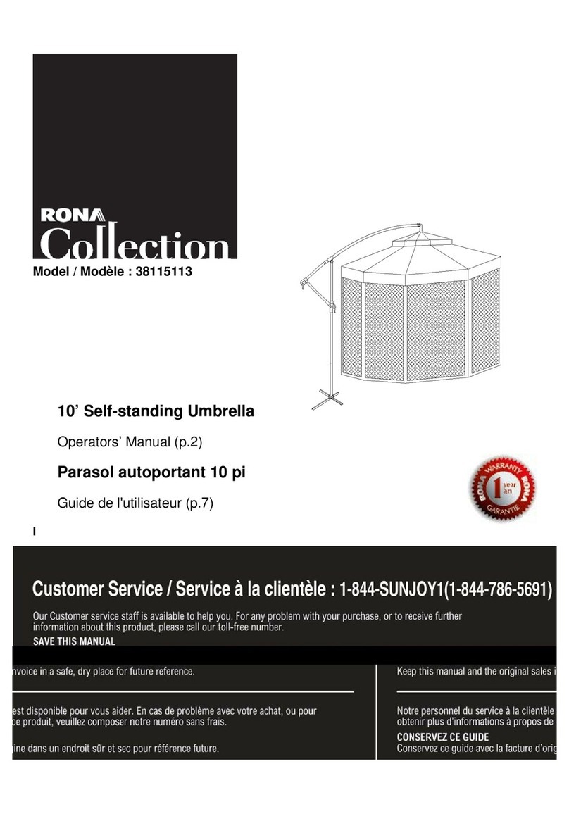 Sunjoy Rona Collection 38115113 User manual Sunjoy Rona Collection 38115113 User manual