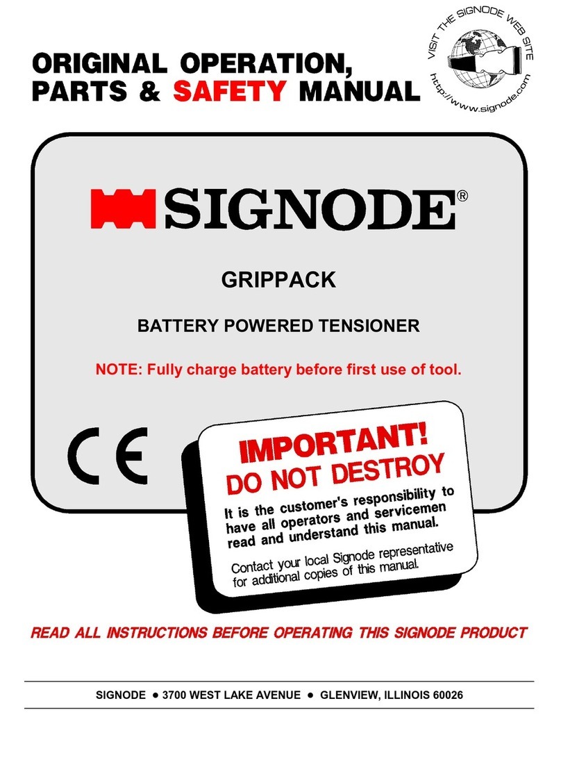 Signode GRIPPACK Original Operation, Parts & Safety Manual
