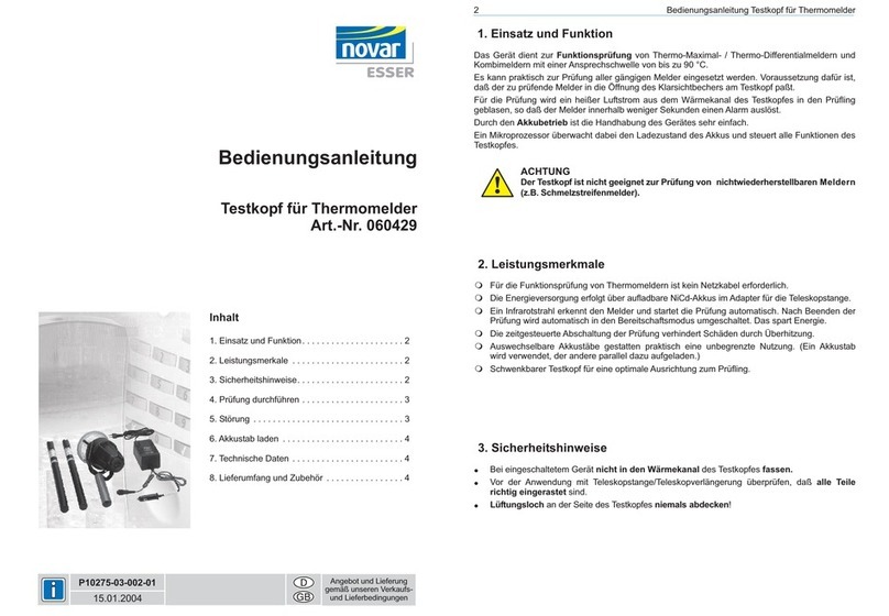 Novar ESSER 060429 operating manual