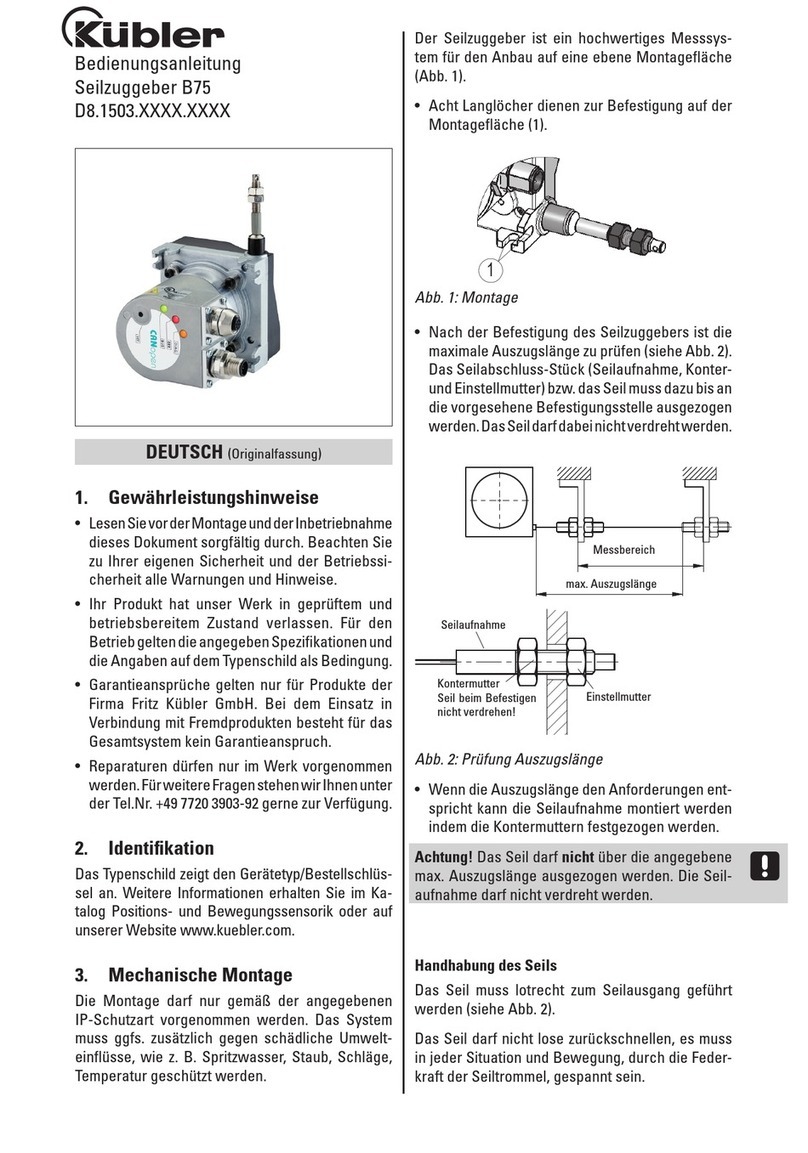Kübler B75 User manual