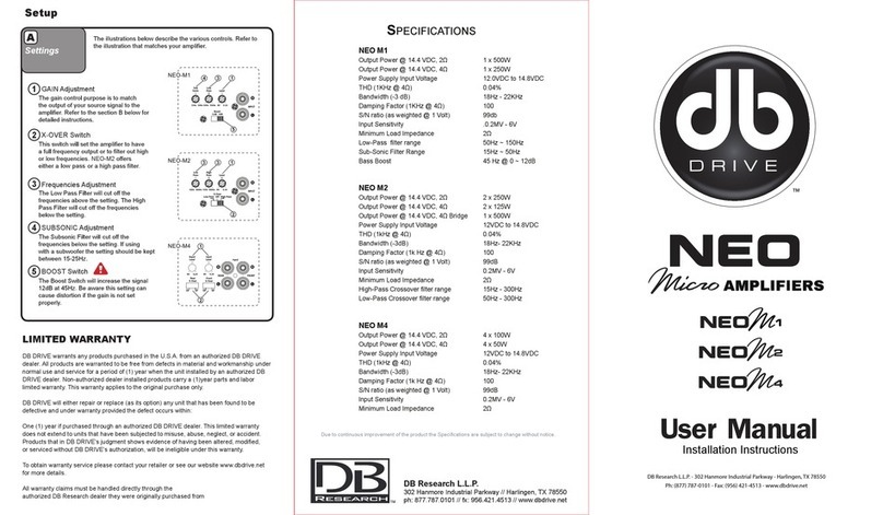 DB Research DB Drive NEO Micro Series user manual