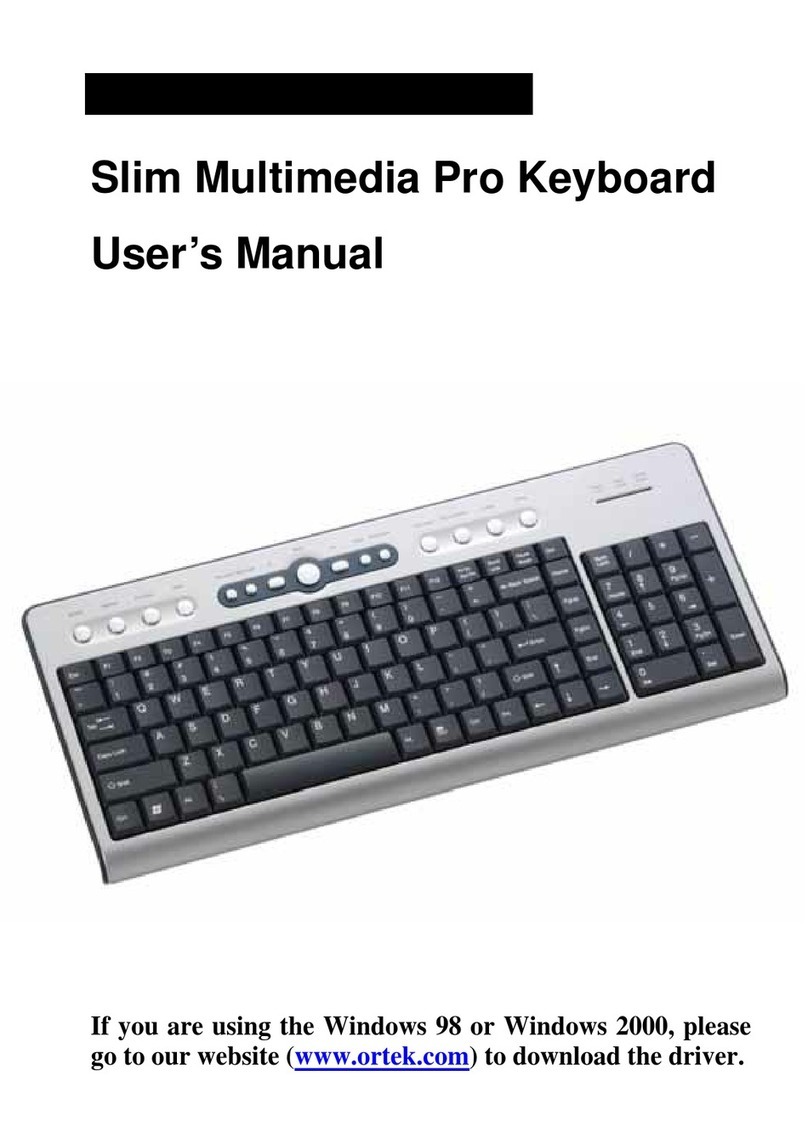 Ortek Slim Multimedia Pro Keyboard User manual