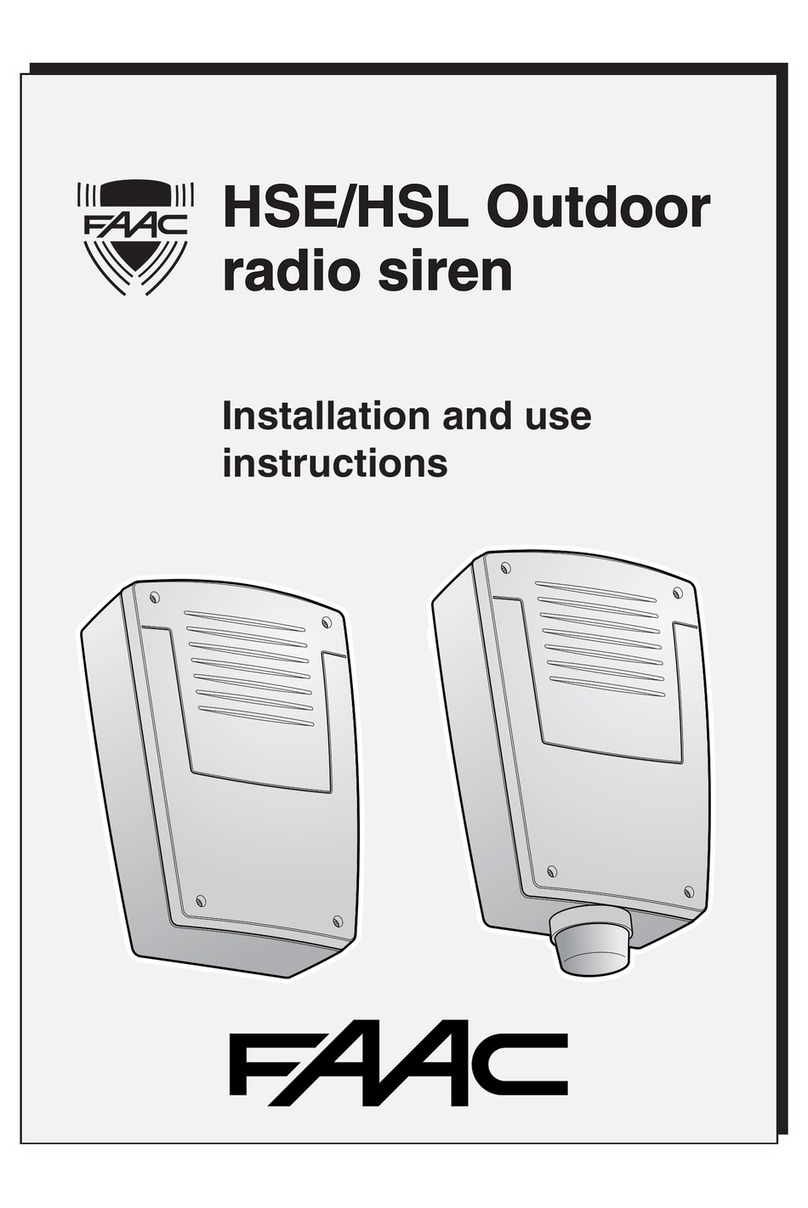 FAAC HSE Installation and use instructions