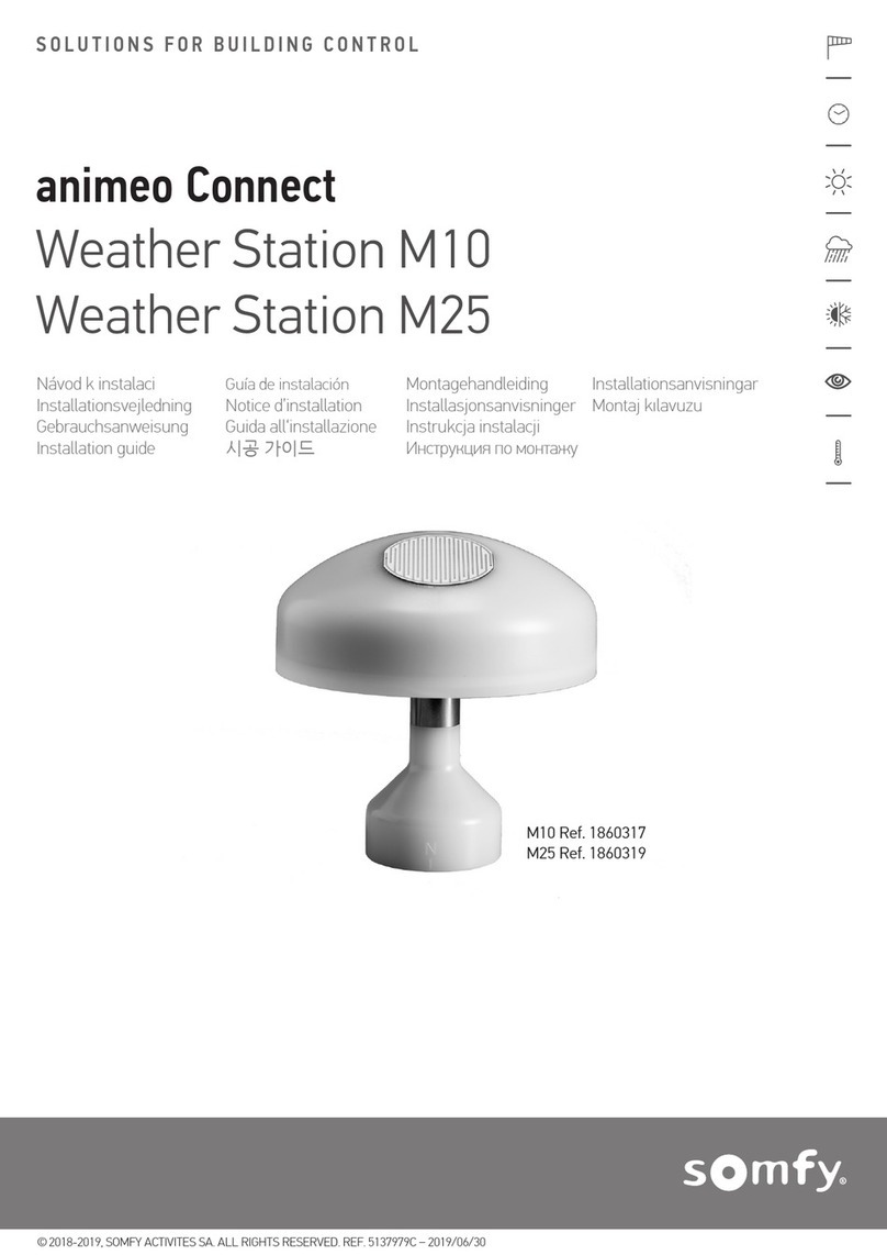SOMFY animeo Connect Weather Station M10 installation guide