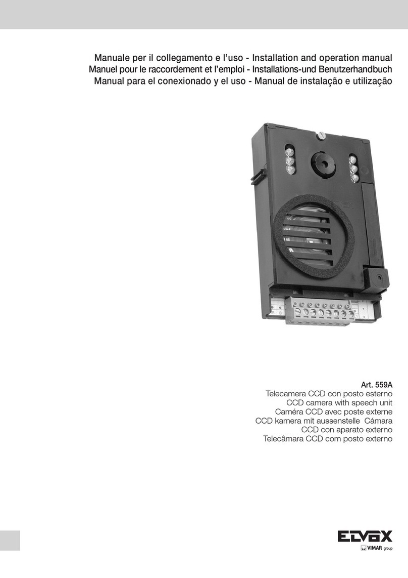 Vimar Elvox 559A Installation and operation manual