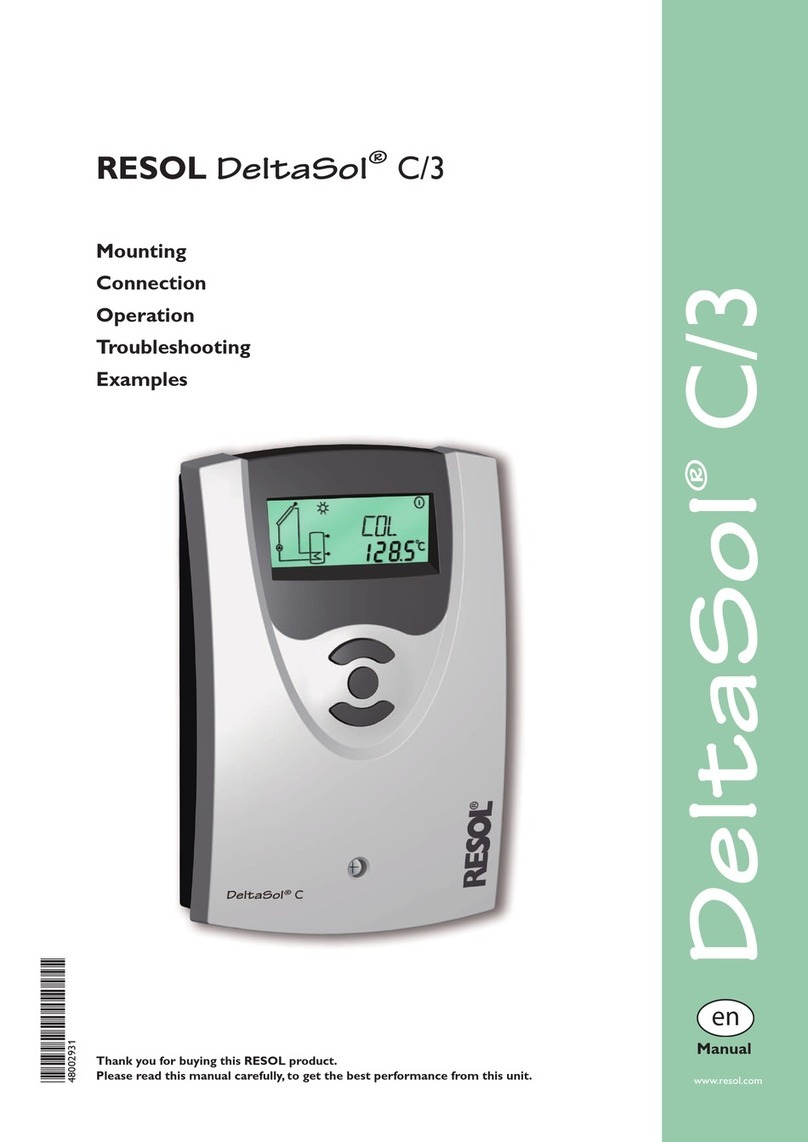 Resol DeltaSol C/3 Instruction manual