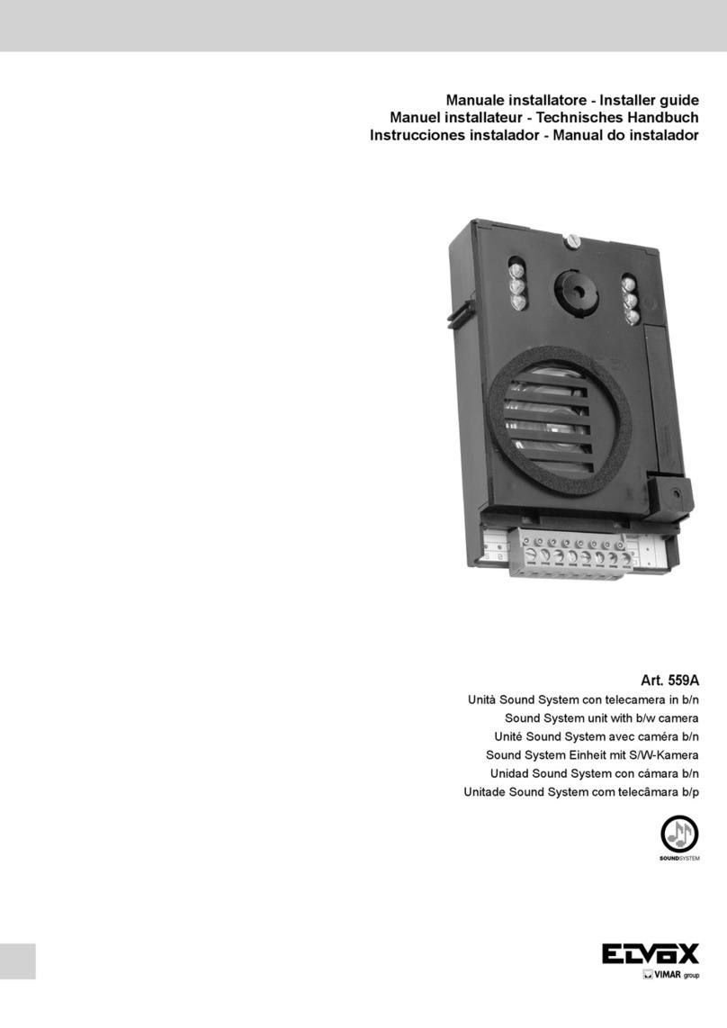 Vimar Elvox 559A Installer's guide
