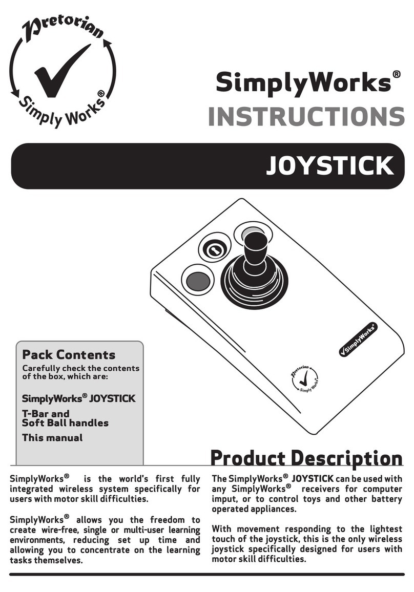 Pretorian SimplyWorks JOYSTICK User manual Pretorian SimplyWorks JOYSTICK User manual