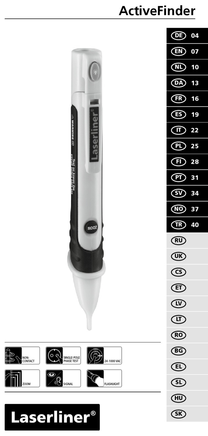 LaserLiner ActiveFinder One manual