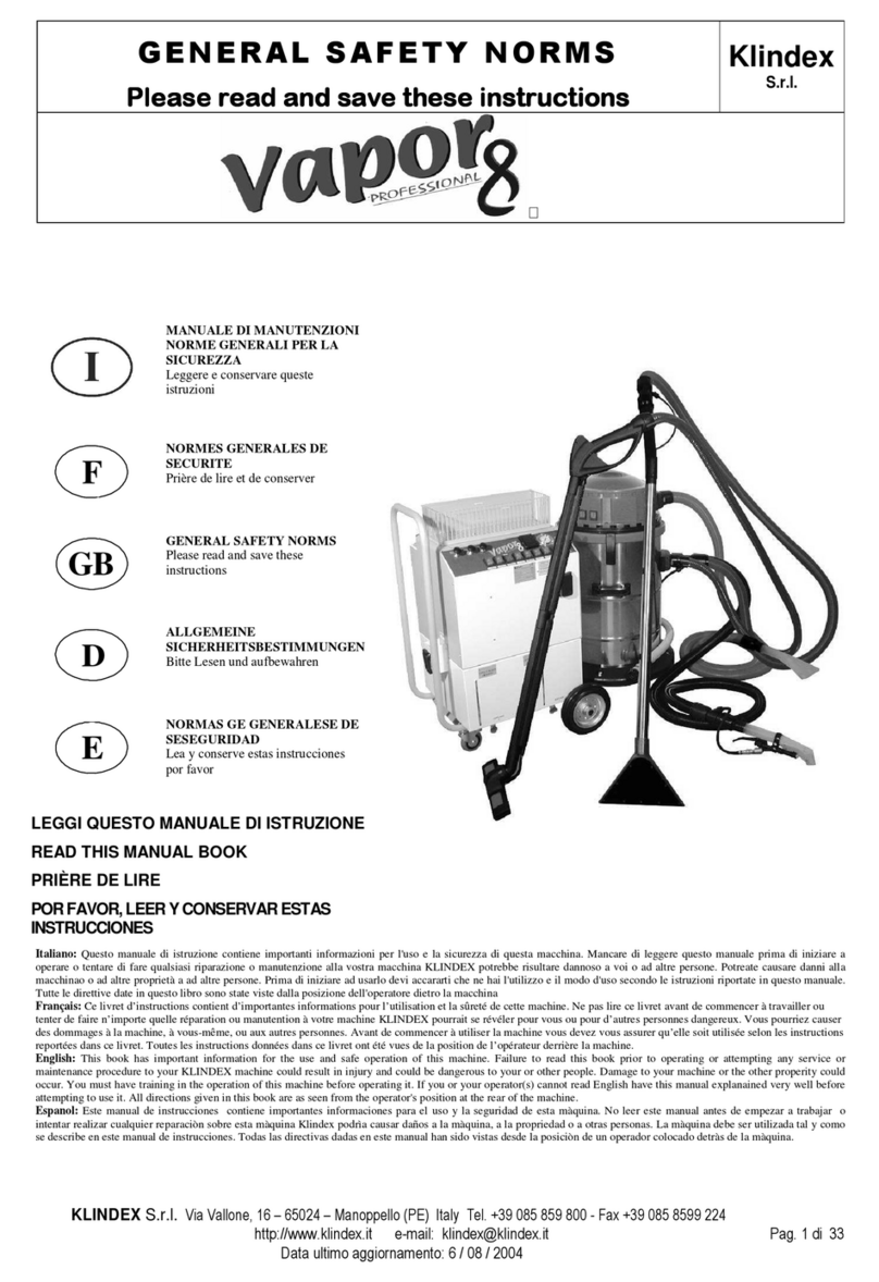 KLINDEX Vapor 8 PROFESSIONAL General Safety Norms