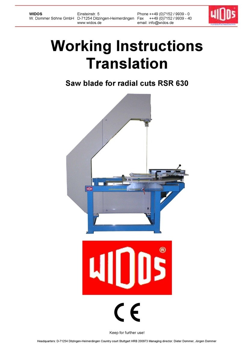 widos RSR 630 Working Instructions Translation