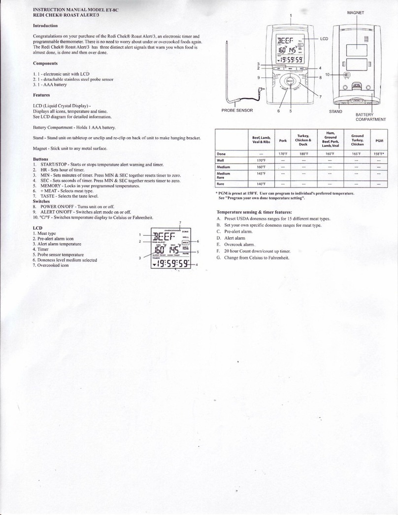 Redi-Chek Roast Alert/3 ET-8C instruction manual