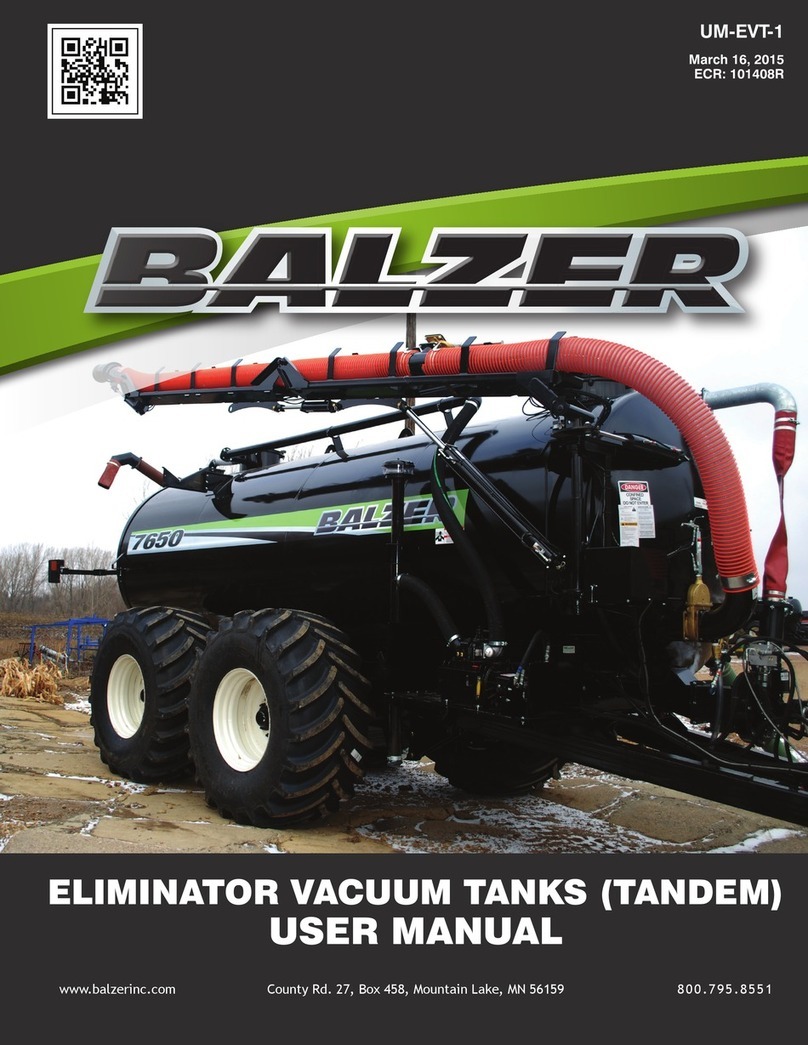BALZER ELIMINATOR VACUUM TANK Series User manual