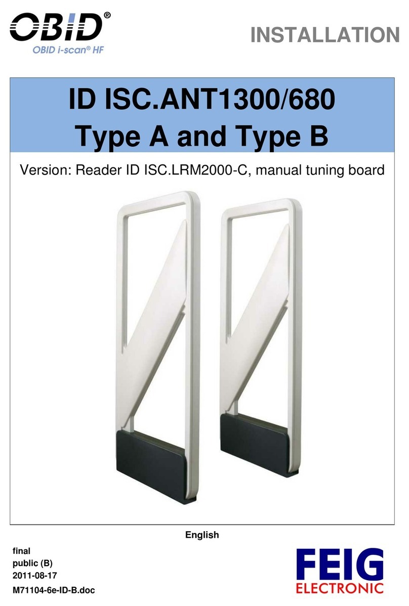 Feig Electronic ID ISC.ANT1300/680 Type A Installation