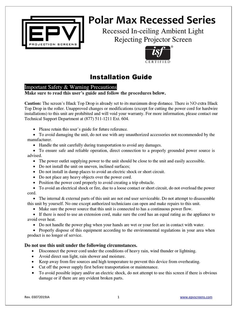 EPV Polar Max Recessed Series installation guide