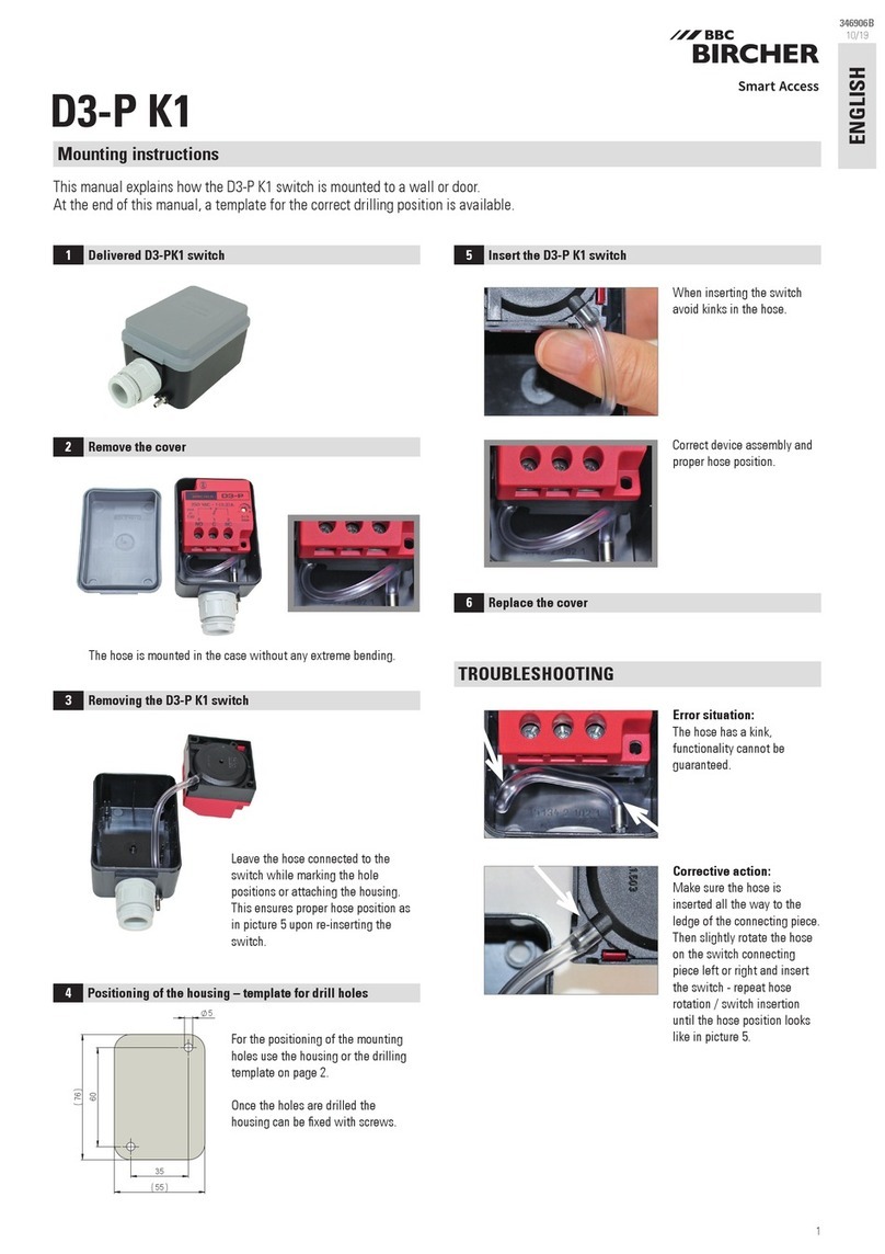 BBC Bircher D3-P K1 Mounting instructions