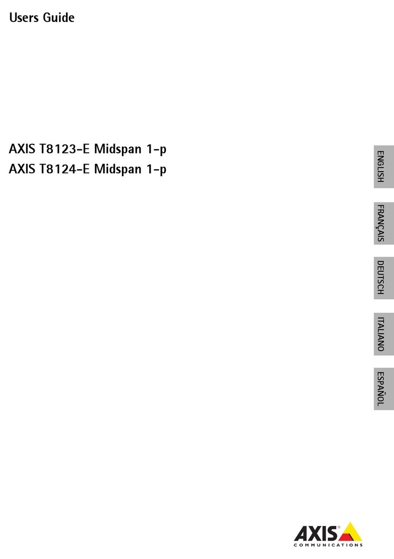Axis T8123-E Midspan 1-p User manual