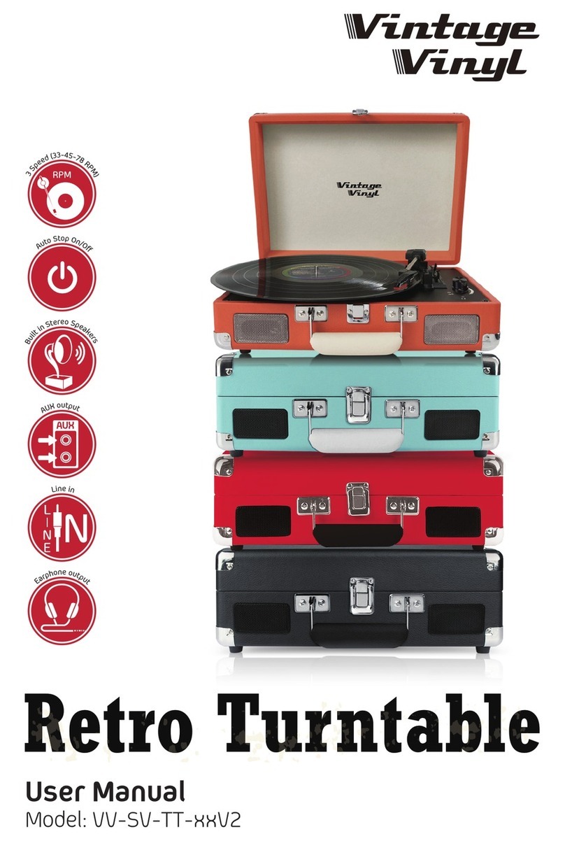 Vintage Vinyl VV-SV-TT-V2 Series user manual