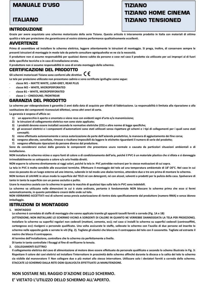 Euroscreen TIZIANO installation manual
