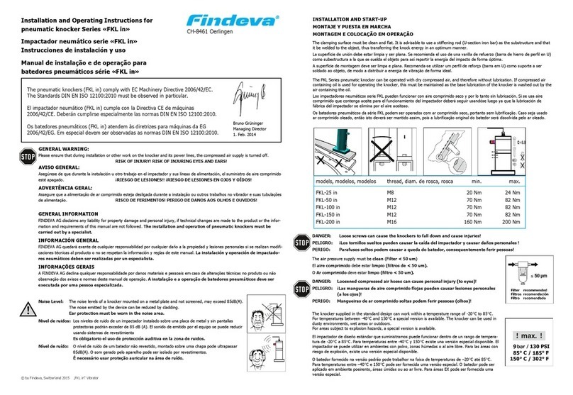 Findeva FKL in Series Installation and operating instructions