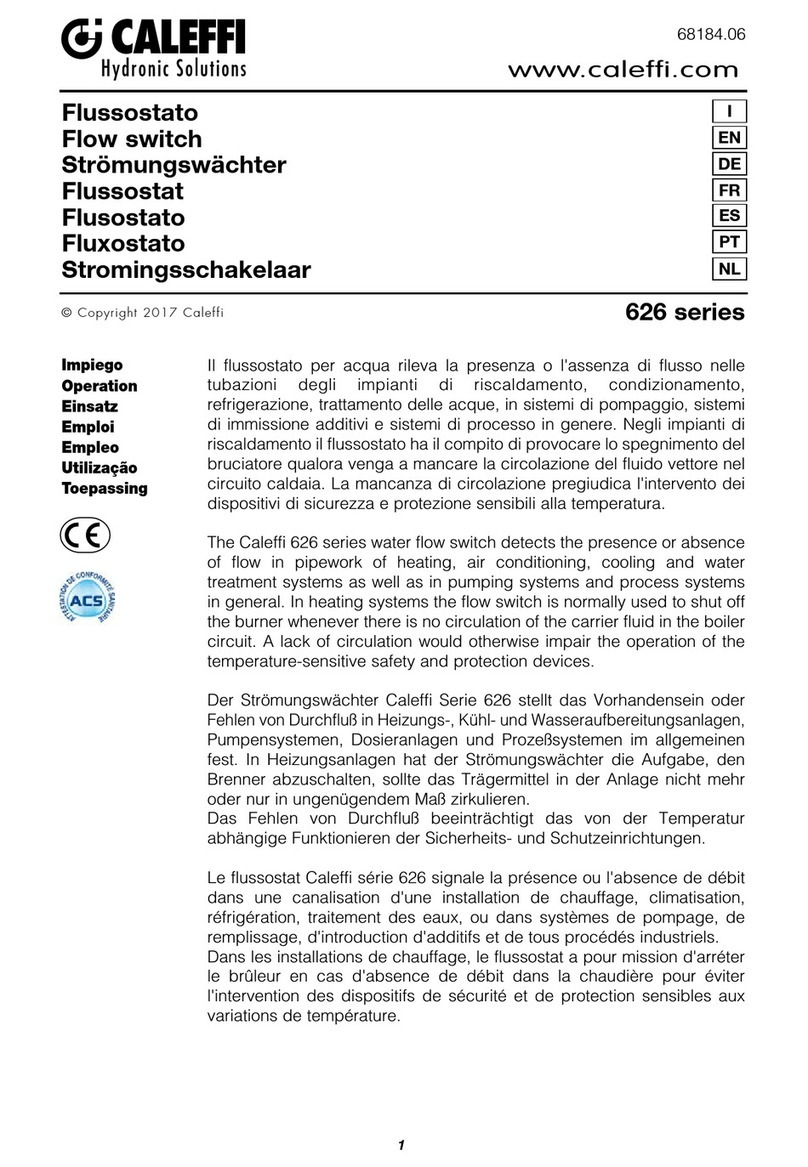 CALEFFI 626 Series Operation