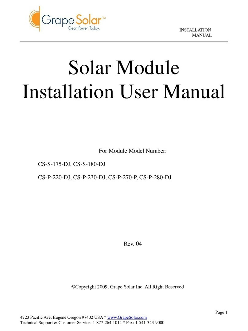Grape Solar CS-S-175-DJ Instruction Manual