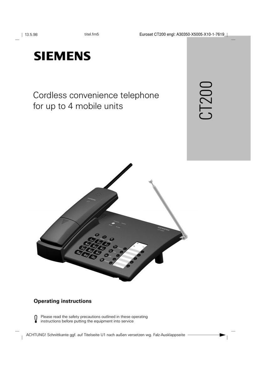 Siemens CT200 User manual